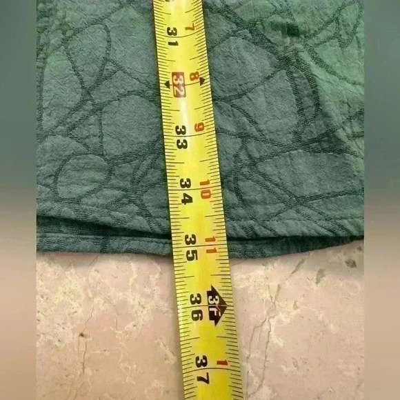 Kleen linen cotton blend button down drapey teal green artsy lagenlook jacket L - Picture 11 of 12